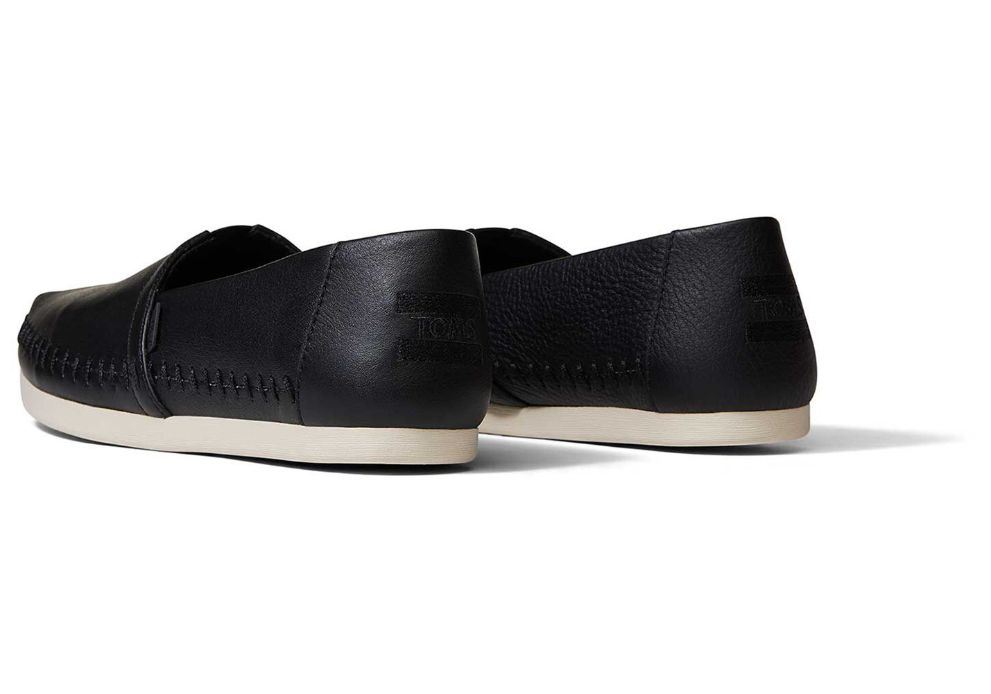 Toms Alpargata Leather Espadrille Black - Womens - 61528-PHLZ